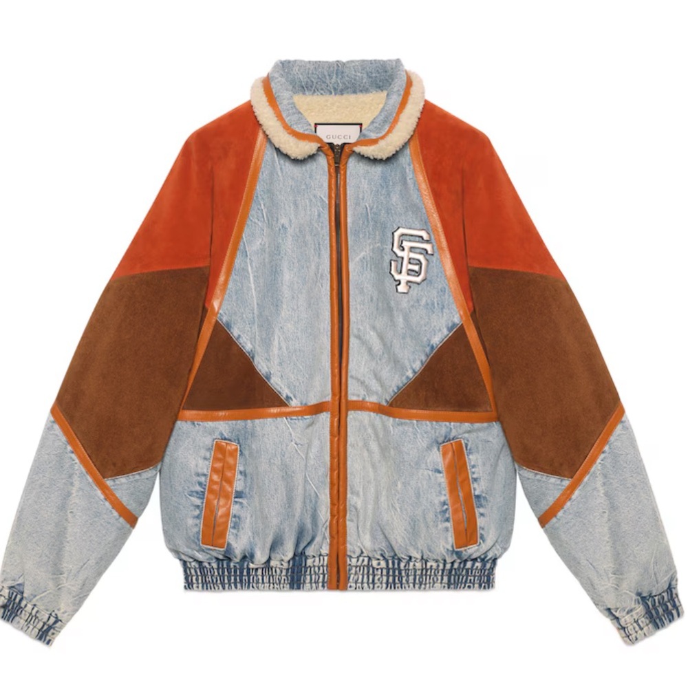 Gucci Men’s Denim Jacket with SF Giants Patch